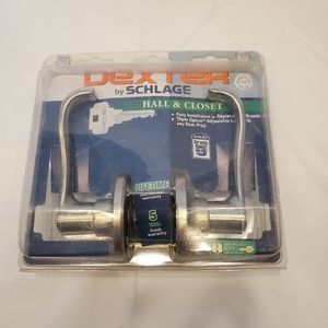 Dexter by Schlage Hall and Closet Door Knob Brushed Silver